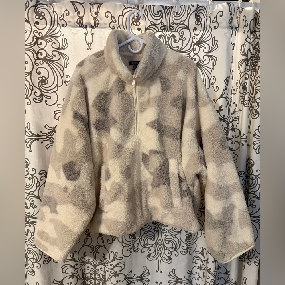 Chaps Camouflage Fleece Half zip with Pockets